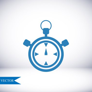 Stopwatch Düz Simgesi