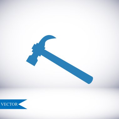 Çekiç düz simgesi