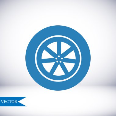 tekerlek vektör simgesi