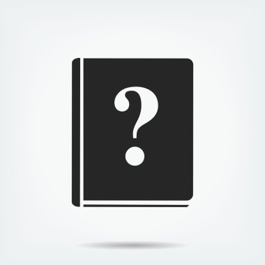 kitap ve soru işareti simgesi