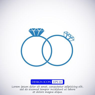 Yüzük düz simgesi