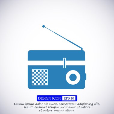 radyo düz simgesi