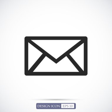  İletileri düz simgesi 