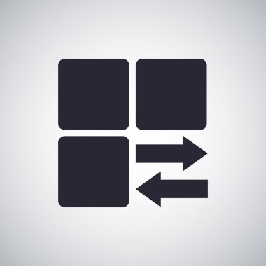 küpleri ile okları düz simgesi