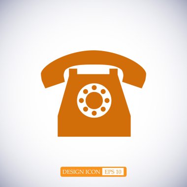 Telefon Düz Simgesi