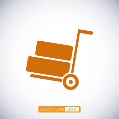 el arabası düz simgesi