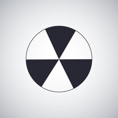 radyoaktif işareti düz simgesi