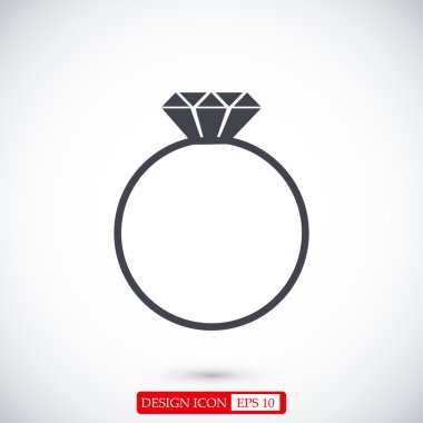 Yüzük düz simgesi