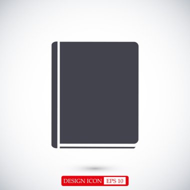 Kitap Düz Simgesi