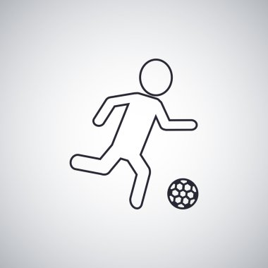 Futbol oyuncu siluet düz simgesi