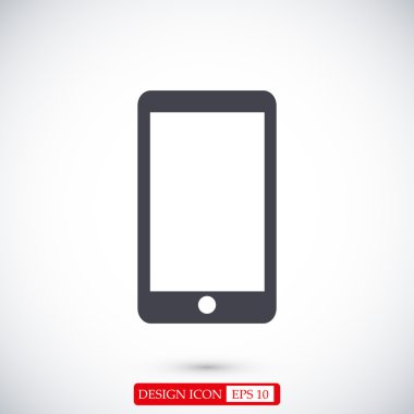 Telefon düz simgesi