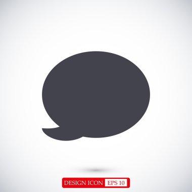 Konuşma balonu düz simgesinin