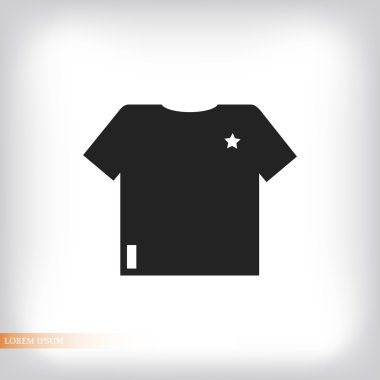 Tişört Düz Simgesi 