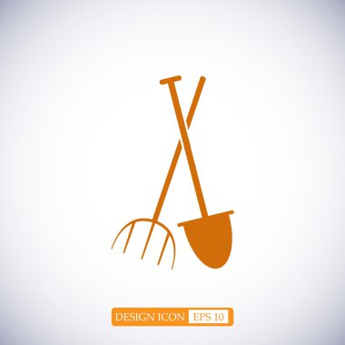 Bahçe çatal, Bahçe küreği simgesi