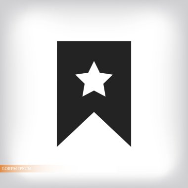 bayrak düz simgesine yıldız 