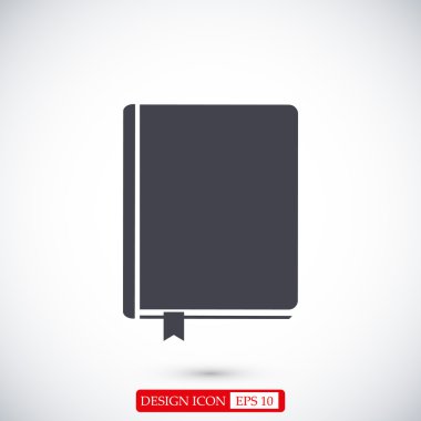Kitap Düz Simgesi