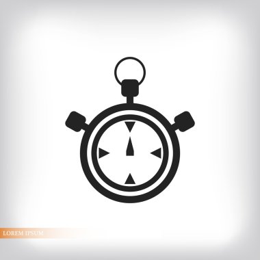 Stopwatch Düz Simgesi