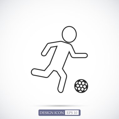 Futbol oyuncu siluet düz simgesi