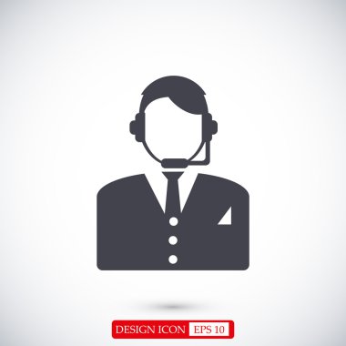 Arama Merkezi düz simgesi 