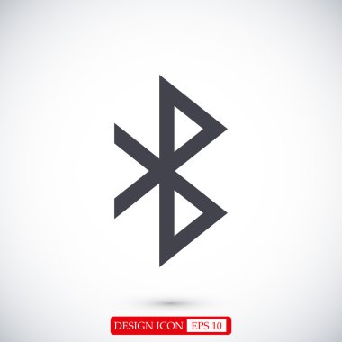 Bluetooth düz simgesi