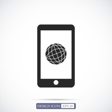 Akıllı Telefon Düz Simgesi