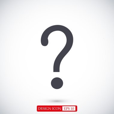 Soru işareti düz simgesi