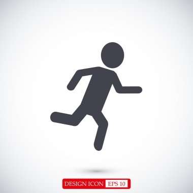 Düz simgesi koşan adam