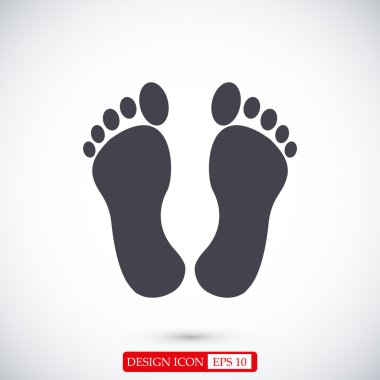 ayakları düz simgesi