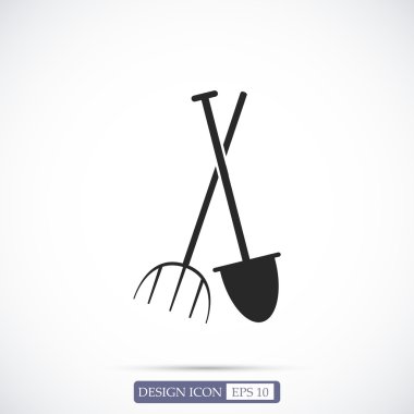 Bahçe çatal, Bahçe küreği simgesi