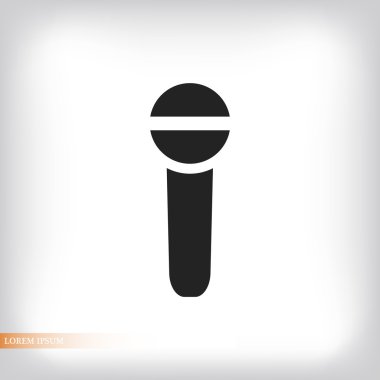 mikrofon düz simgesi