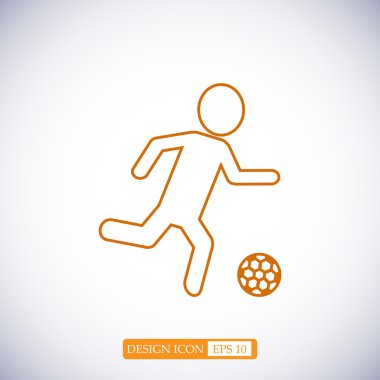 Futbol oyuncu siluet düz simgesi