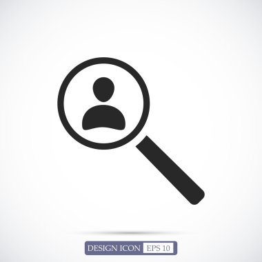 bulmak insanlar düz simgesi 