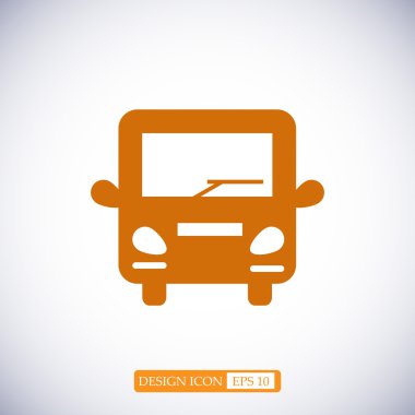 Otobüs Düz Simgesi
