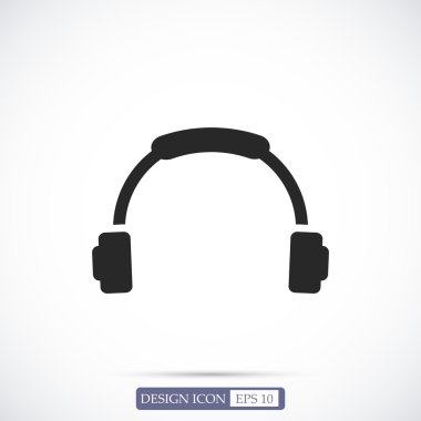 kulaklık yassı simgesi
