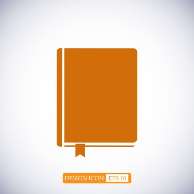 Kitap Düz Simgesi