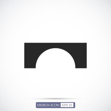 Köprü düz simgesi