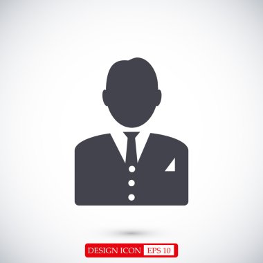 İşadamı Düz Simge