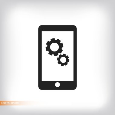 Akıllı Telefon Düz Simgesi 