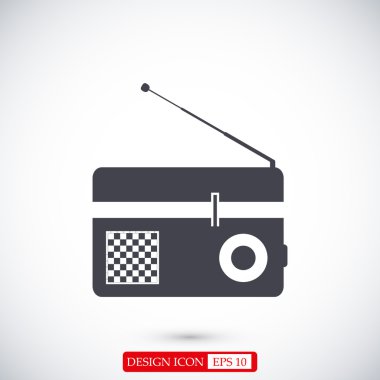 radyo düz simgesi