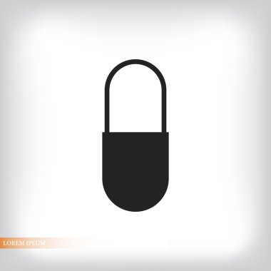 Kapsül düz simgesi