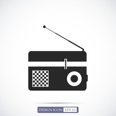 radyo düz simgesi