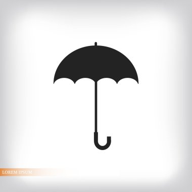 Şemsiye Düz Simgesi