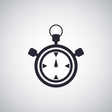 Stopwatch Düz Simgesi