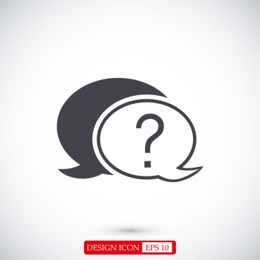 Sohbet, soru düz simgesi