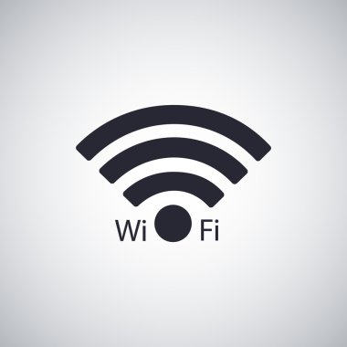 Wi-fi düz simgesi