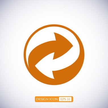 Geri dönüşüm vektör işareti simgesi