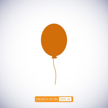 Balon düz simgesi