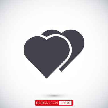 kalp düz simgesi