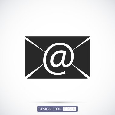 e- posta iletisi düz simgesi