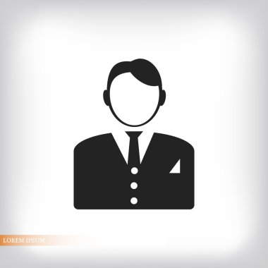 İşadamı Düz Simge